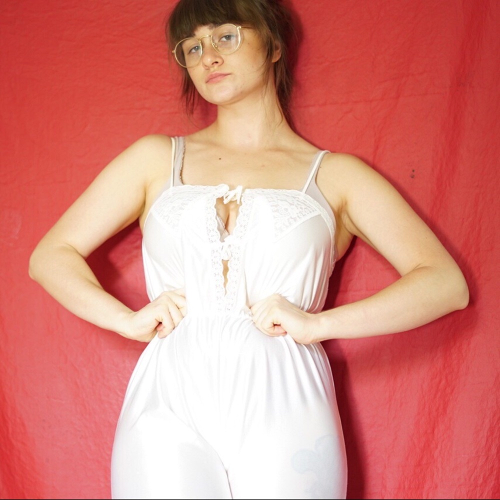 vintage early 90’s iconic lingerie jumpsuit 🥂🧺🍾